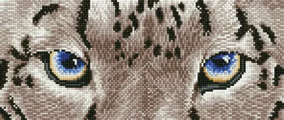 Produktbild von DIAMOND DOTZ® Original Diamond Painting "Snow Leopard Spy“ 42 x 18 cm ab 8 Jahren