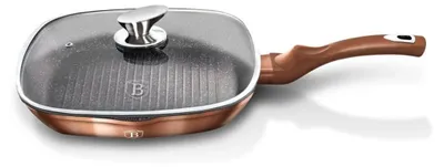 Produktbild von Berlinger Haus Grillpfanne BH-1610 28 cm Rose Gold mit Granitbeschichtung und Turbo Induction-System