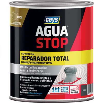 Produktbild von Ceys Agua Stop Hochfester Reparaturspachtel 1kg Grau Grau One Size