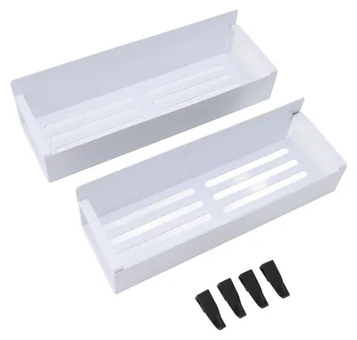 Zdjęcie produktu dla 2 magnetyczne półki do przechowywania przypraw do lodówki, solidna półka z 4 odpinanymi haczykami, idealna do przechowywania przypraw, słoików, butelek, organizer do lodówki