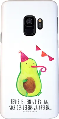 Produktbild von Mr. & Mrs. Panda Samsung Galaxy S9 Handyhülle Avocado Party - Weiß - Geschenk, Geburtstag, Happy Birthday, Handy Schutzhülle, Hülle, Smartphone, Cover, Avocados