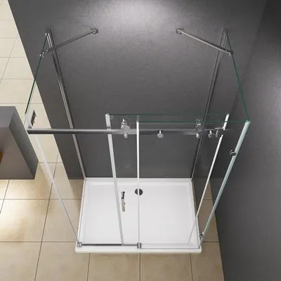 Produktbild von BuyLando Ida 120x80x195 cm U Form Duschkabine Schiebesystem