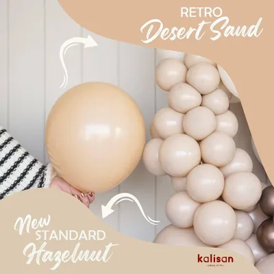 Zdjęcie produktu dla Balony lateksowe Hazelnut, beżowy 60cm, 2 szt.