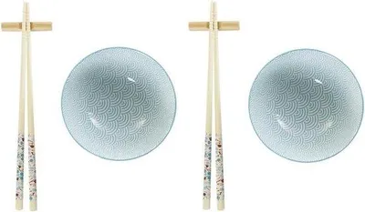 Produktbild von Sushi-Set mit Essstäbchen und Präsentierteller