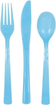 Immagine prodotto di Set di posate riutilizzabili da 18 pezzi "Blauw Party"