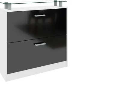 Produktbild von Schuhschrank "Finn" schwarz-glänzend