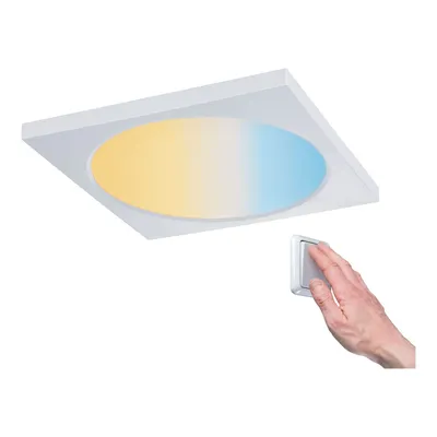 Image de Panneaux encastrables Premium Paulmann 92802, carrés, blanc mat, IP65, 900 lumens, 9W, 2000-4000K, 3 niveaux de luminosité (équivalent à 90W), découpe de 15 cm