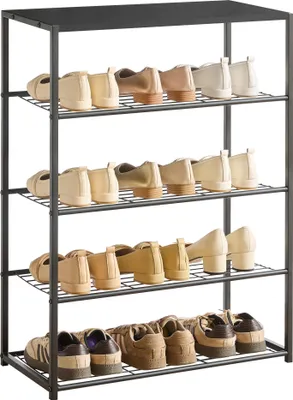 Produktbild von Acaza Schuhregal - 12 bis 15 Paar Schuhe - Holzregal - Schwarz