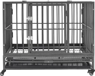 Obrázok produktu pre vidaXL Klietka pre psa s kolieskami Oceľ 92x62x76 cm
