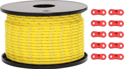 Image de vidaXL Corde de tente réfléchissante avec tendeurs de corde 50 m 5 mm