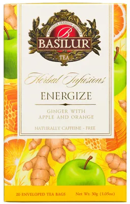 Obrázok produktu pre Ovocný čaj Basilur Energize, 20 vrecúšok po 1,5 g