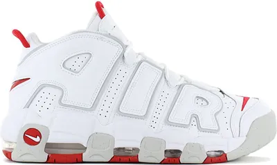 Produktbild von Nike Air More Uptempo 96 - Herren Sneakers Basketball Schuhe Leder Weiß DX8965-100 , Größe: EU 46 US 12
