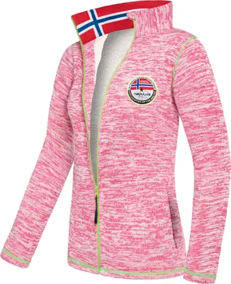 Zdjęcie produktu dla Kurtka polarowa Nebulus z pluszowym futerkiem FALLOU damska, ciepła kurtka polarowa, z długim zamkiem błyskawicznym, P5504 - Damska, różowy, L/40
