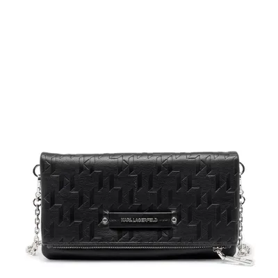 Produktbild von Karl Lagerfeld K Kushion Frauen Leder Geldbörse Mit Kette Riemen Schwarz – Einheitsgröße / Schwarz