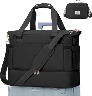 Produktbild von Wasserdichte Sporttas mit Trolley für Frauen Schwarz