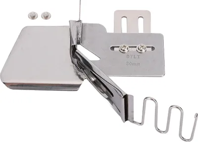 Produktbild von Industrie-Säumer 30mm, 4-fach Bandeinfasser für computergesteuerte Einfachstepp-Nähmaschinen, Edelstahl & universell – ideal für professionelle Säume