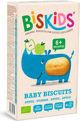 CIASTECZKA JABŁKOWE OD 6 MIESIĄCA BIO 120 g - BISKIDS