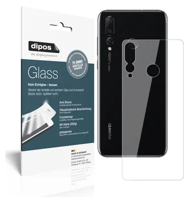 Produktbild von 2x Schutzfolie für Huawei Nova 4 Rückseite - Anti-Shock 9H Folie dipos Glass