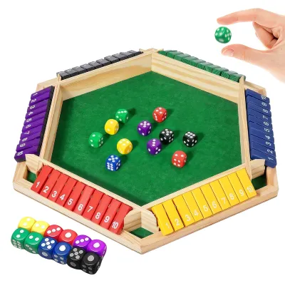 Obrázek produktu pro Hra "Shut The Box" pro 6 hráčů – skládací desková hra