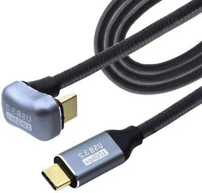 Produktbild von USB C Datenkabel - Schnellaadkabel Typ C - Datenübertragung & Aufladen - U-förmiges Schrägdachdesign - 1 Meter