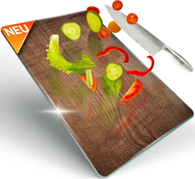 Produktbild von Decovetro Schneidebrett Glas |40x30cm | Glass Cutting Board | Leicht zu reinigen