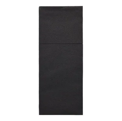 Produktbild von Bestecktaschen, Airlaid 40 cm x 48 cm schwarz "Premium" mit Besteckfalz
