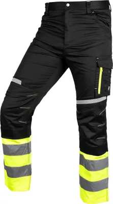 Obrázek produktu pro Kalhoty NEO TOOLS s vysokou viditelností černá/žlutá - Vysoká viditelnost (třída 1) - Robustní keprová tkanina