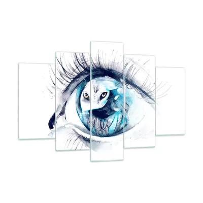 Produktbild von Bilder auf glas - Wildnis fantasie Augapfel illustration - 150x100cm - Glasbilder - Wandbilder - Kunstdruck - Wanddekoration aus Glas - Glas Bilder - Wandbild auf Glas - GEA150x100-3098