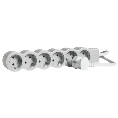 Zdjęcie produktu dla Listwa gniazdowa paska Legrand 6x gniazdo, kabel 3 metry biao-szara 694565