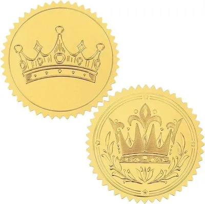 Immagine prodotto di Krooncertificaat Adesivi vintage in lamina d'oro, 200 pezzi, 5 cm, etichette decorative autoadesive per diplomi e riconoscimenti di nozze