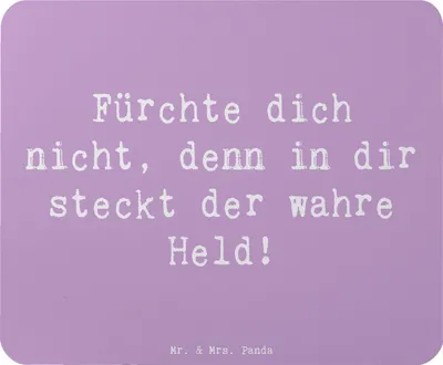 Produktbild von Mr. & Mrs. Panda Mouse Pad Spruch Ängste vor Monstern besiegen - Lavendeltraum - Geschenk, Unterstützung, Vertrauem, Mousepad, Trost, laptop mauspad, computermatte