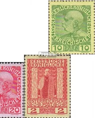 Produktbild von Briefmarken Österr.-Post Levante 1908 Mi 53,54,57,58 gestempelt Regierungsjubiläum