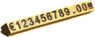 Produktbild von Set Steckpreisschilder Preisauszeichnung Preisschilder 6mm Gold