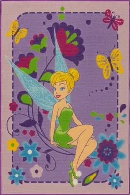 Produktbild von Teppich Disney Kinder Tinkerbell Fee Mädchen lila 95x133