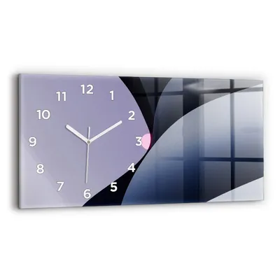 Produktbild von Wallfluent Wanduhr – Stilles Quarzuhrwerk - Uhr Dekoration Wohnzimmer Schlafzimmer Küche - Zifferblatt - weiße Zeiger - 60x30 cm - Sonnenabstraktion