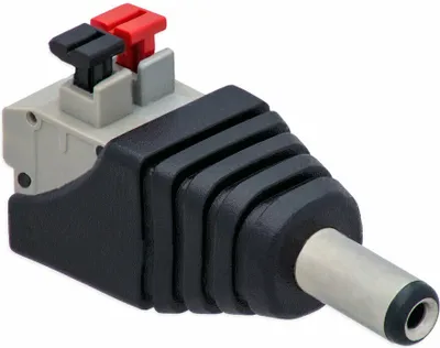 Produktbild von 1x DC Hohlstecker 5,5mm >2,1mm auf Terminal Block 2-Pin Stecker Adapter Druckklemme