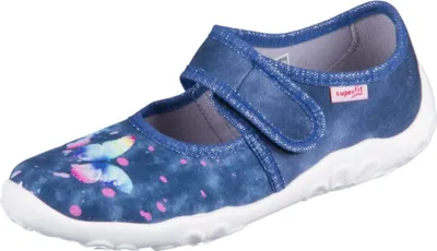 Produktbild von Superfit Bonny Mädchen Vegane Hausschuhe Schmetterling (Blau), 1-000281-8030