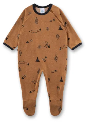 Produktbild von Sanetta Baby-Strampler lang braun Fuchs aus Frottee 86
