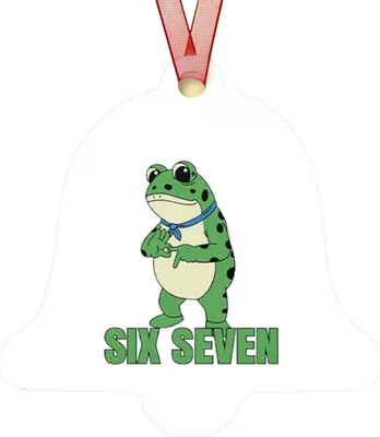 Produktbild von Frosch-Weihnachtsbaumschmuck, lustiges Frosch-Meme, Weihnachtsdekoration, 2D-Acryl, Erinnerungsstück für Weihnachtsbaum und Auto