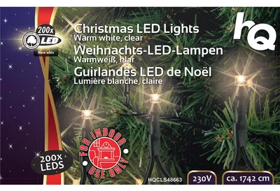 Immagine prodotto di Luci natalizie 200 LED 4 W 17420 mm bianco caldo Interno