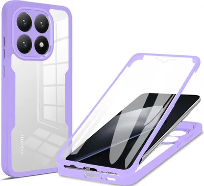 Produktbild von 360 Grad Hülle für Xiaomi 15T Rundum vollschutz Displayschutz Lila