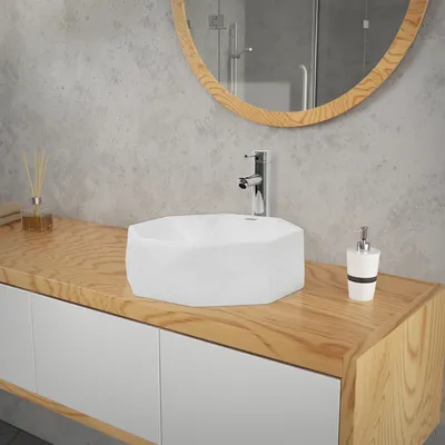 Obrázek produktu pro LuxeBath umyvadlo Umyvadlo na desku, kulaté, Ø 42x13,5 cm, bílé, keramika