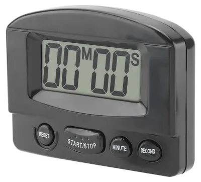 Obrázek produktu pro Přenosné digitální hodiny, odpočítávací časovač, velký LCD displej, do kuchyně (černé)