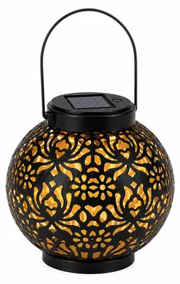 Obrázek produktu pro Verk 12408 Solární LED závěsný lampion se senzorem soumraku, černý