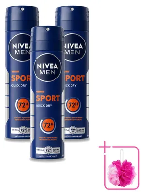 Obrázok produktu pre 3 x NIVEA MEN Sport, antiperspirantný deodorant vo spreji, 150 ml - balenie pozostávajúce z 3 kusov