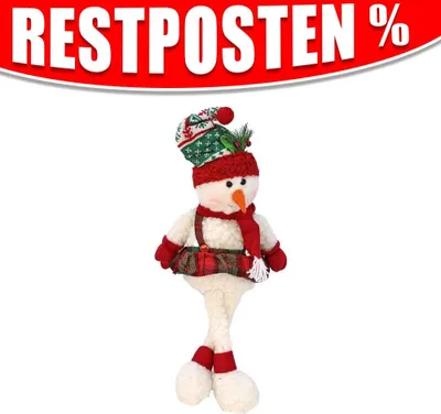 Immagine prodotto di Deko Schneemann mit baumelnden Beinen - ca. 75 cm