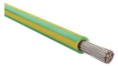Obrázok produktu pre HELU KÁBEL FÜNFNORM 1X4mm² AWG12 GNYE (zelená/žltá) Jednožilový zelený/žltý AD 4,6mm Menovité napätie Uo/U 450V/750V podľa UL/CSA