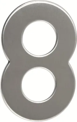 Image de numéro de maison No.8 95mm acier inoxydable