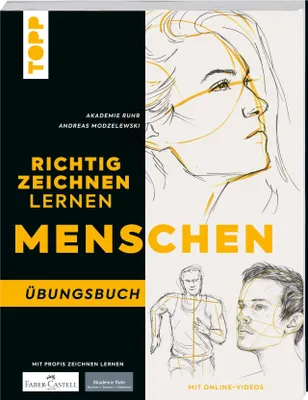 Produktbild von Richtig Zeichnen lernen Menschen. Übungsbuch