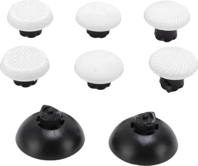 Produktbild von 8-in-1-Thumbstick-Kappe als Ersatz für Pro Elite 3 Heights Thumb-Stick-Griffgummi, weiß